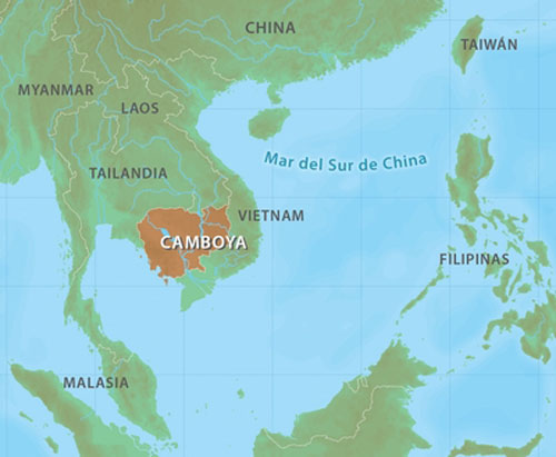 Antes de la guerra Cambodia era un país independiente y neutral, con una población de 7,7 millones de habitantes